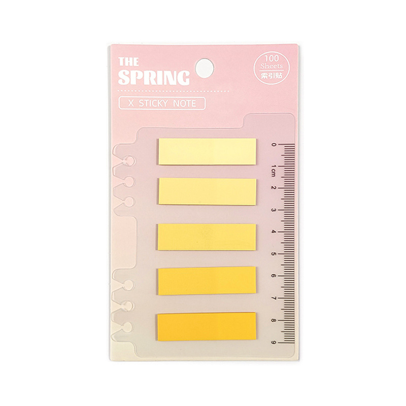 Large Color transparent sticky note ins style advanced gradient note paper student classification Internet celebrity index sticker small card
