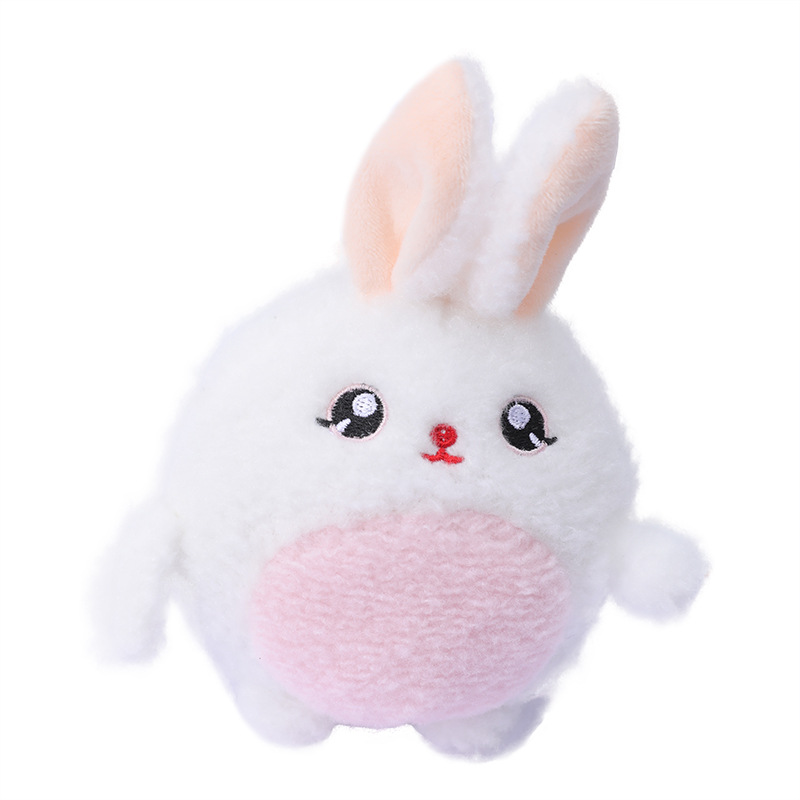 Cartoon plush keychain bag pendant Japanese cute animal plush toy short plush doll rabbit wholesale