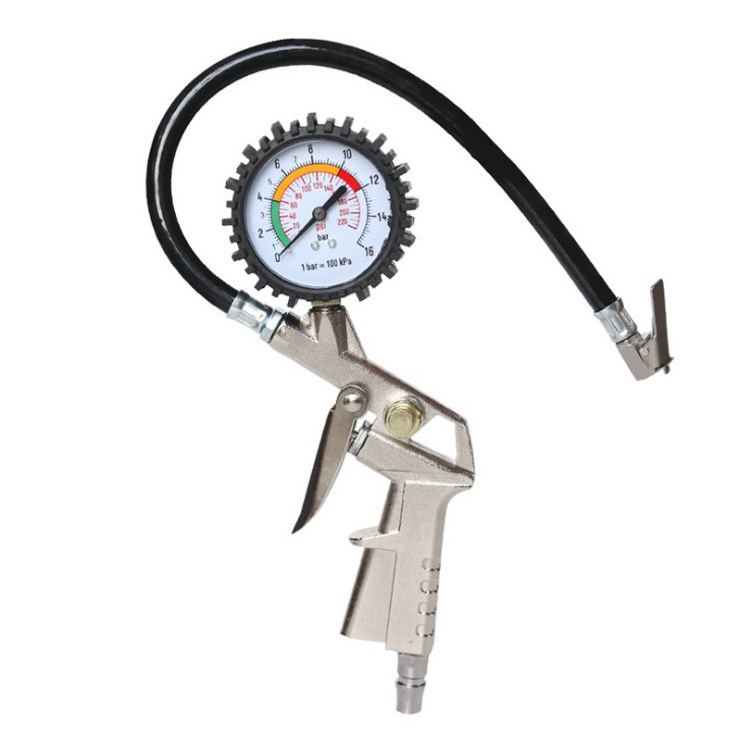 Car tire pressure gauge tire pressure gauge inflatable gun with gun air pressure gauge air gun deflator with inflatable car supplies