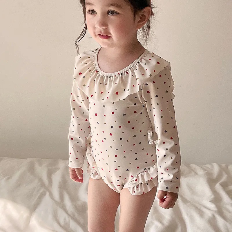 Cartoon printing girls' swimwear female baby summer backless one-piece swimsuit tide children's out-of-home swimwear wholesale