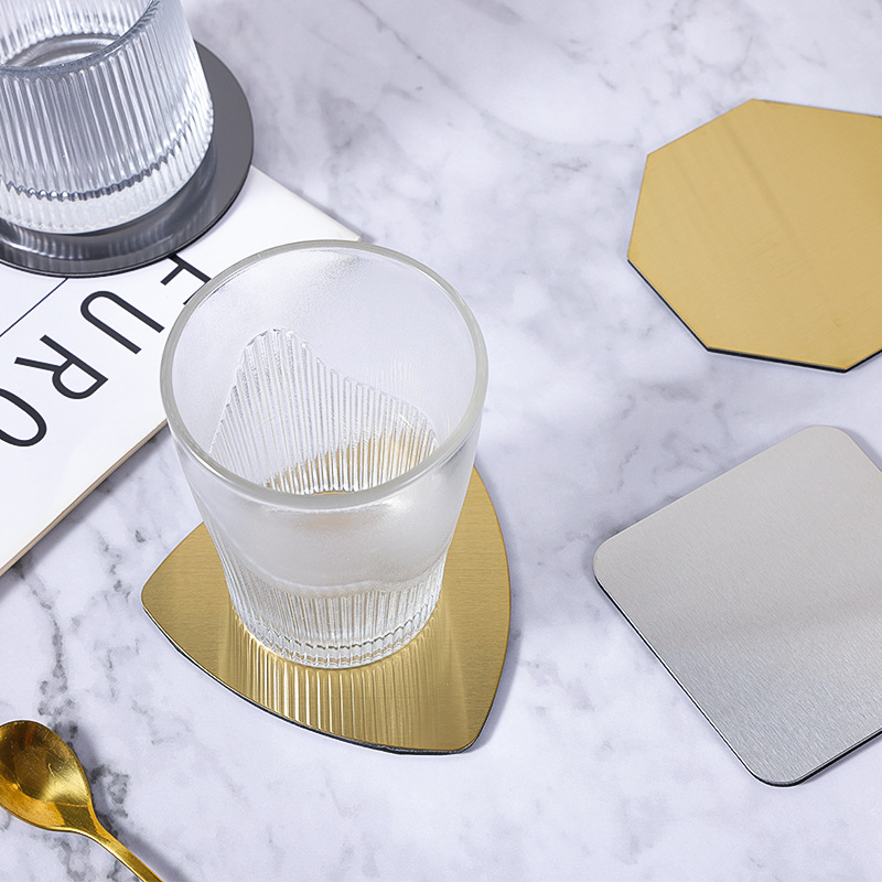 Nordic style coaster stainless steel insulation mat wine cup mat restaurant Bar coffee metal creative anti-scalding logo