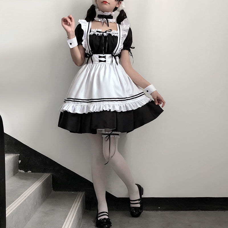 Maid Costume Japanese COS Cute Student dress Big Brother Lolita suit Secondary plus size Costume Daily