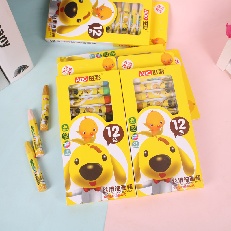 Wholesale children boxed oil painting stick student graffiti art painting color pen set creative cartoon multicolor crayon