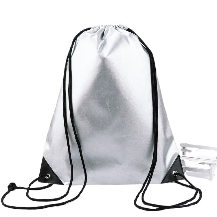 Фабрика Оптовая Серебряный Водонепроницаемый Мешок Полиэфира мешок drawstring рюкзак студент рюкзак drawstring мешок drawstring