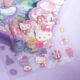 SANLIO Stickers 100 Non-Repetitive Kulomi Yugui Dog Hand Account Stickers Gift Box Waterproof PET Hand Account Toy