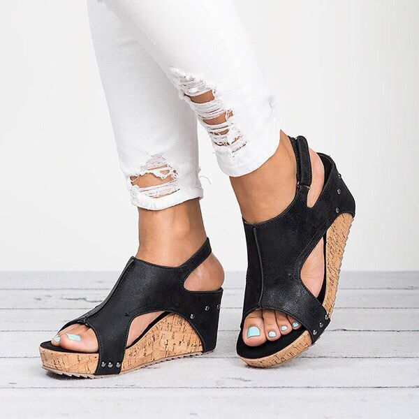 Amazon Roman Sandals Flat Platform Sandals Large Size Cross Border Women's Shoes Overtoe Women's Spot Sandals Women