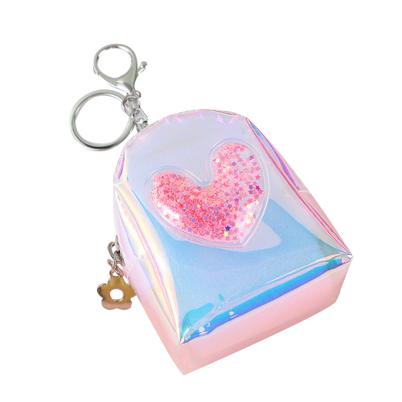 Bag Women's 2024 New Transparent Jelly Coin Purse Student Portable Mini Small Bag Cartoon Cute Small Wallet