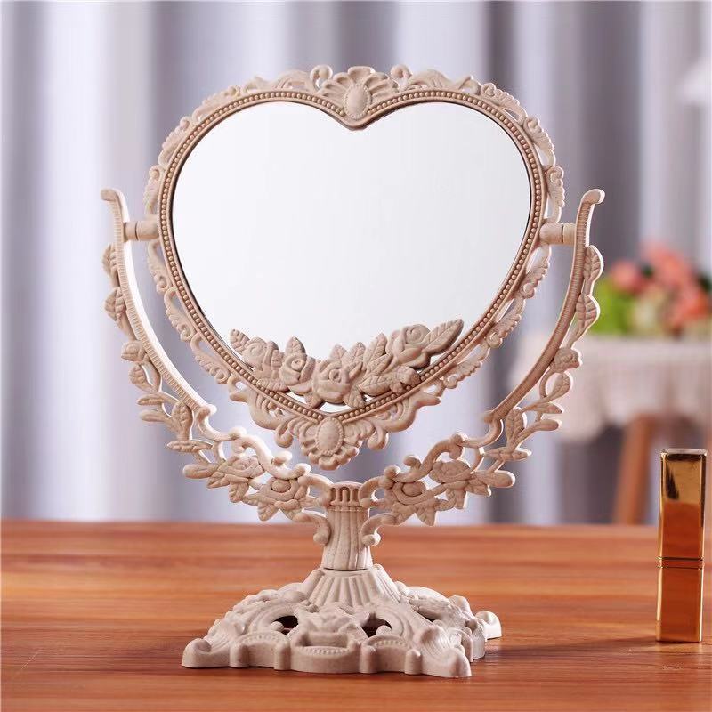 New retro makeup mirror European-style desktop dressing mirror double-sided simple large Princess makeup mirror batch