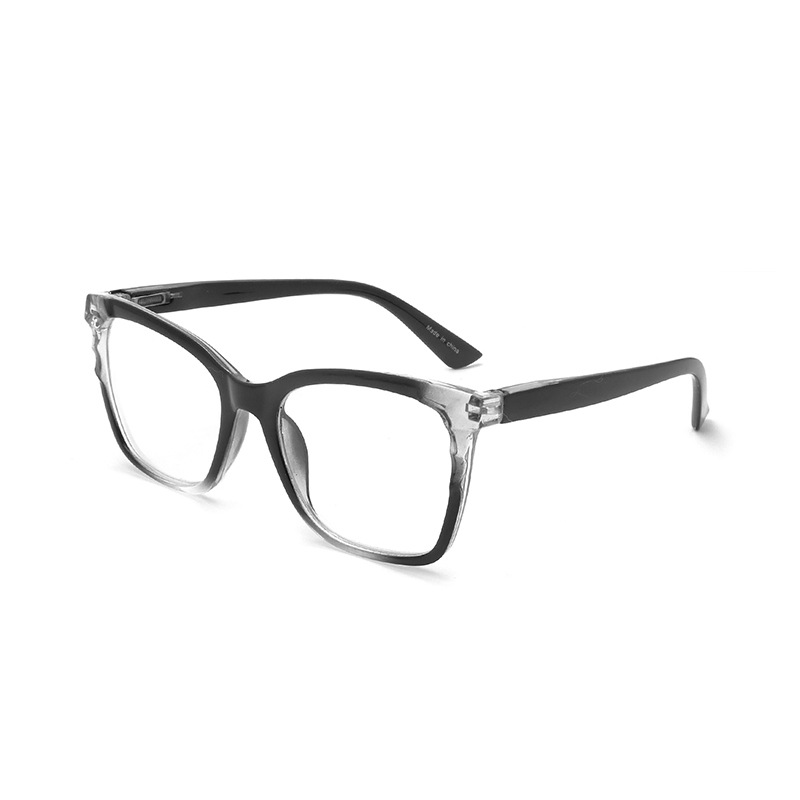 Amazon hot selling anti-blue light reading glasses big face slimming European and American fashion reading glasses classic large frame spring leg