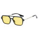European and American Aviator Double Beam Sunglasses 2024 New Retro Square Sunglasses Ins Internet Celebrity Personalized Sunglasses