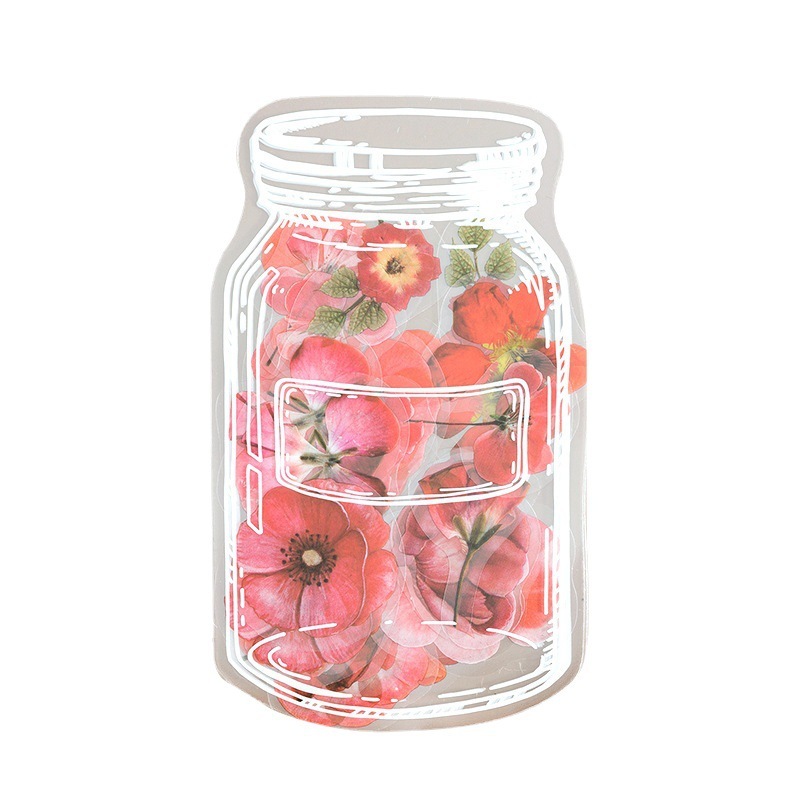 瓶の中の万物のシリーズの見知らぬインクのpetのシールは花卉の蝶の手帳の素材を包んで絵の35枚をつづり合わせて8種類に入ります。|undefined
