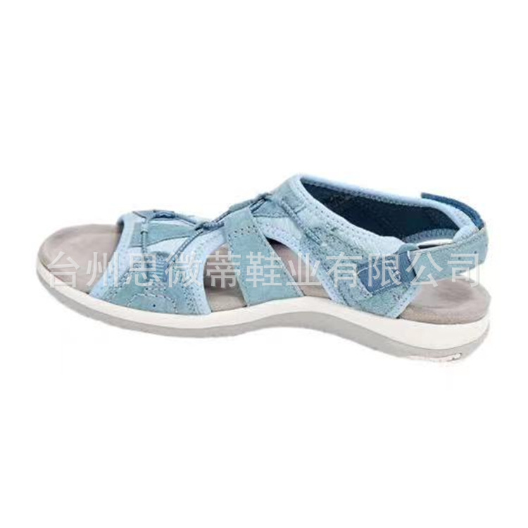 Spring/summer 2021 wish Amazon Velcro round toe wear-resistant lightweight non-slip breathable cross-border Beach women's sandals