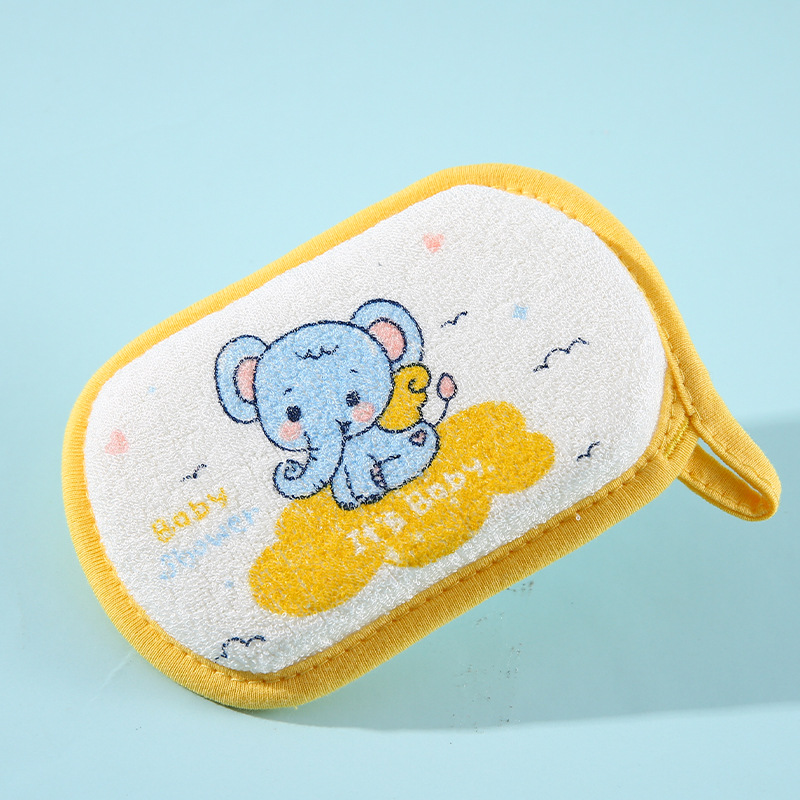 Baby Bath Cotton Baby Bath Supplies Baby Bath Wipe Bathing Sponge Newborn Bath Supplies Scrubbing Artifact