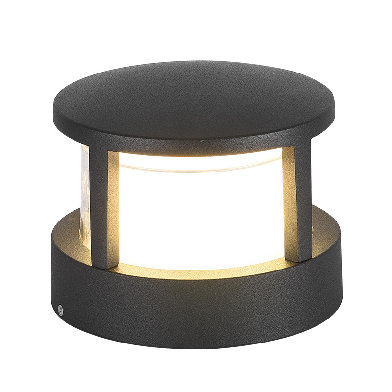 LED solar outdoor pillar lamp courtyard lawn lamp fence pillar small lamp waterproof garden villa landscape lamp