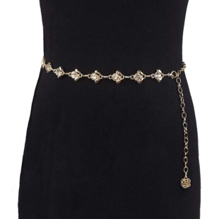 Cross-border European and American fashion metal crystal waist chain female fashion personality all-match diamond body pants chain factory direct sales