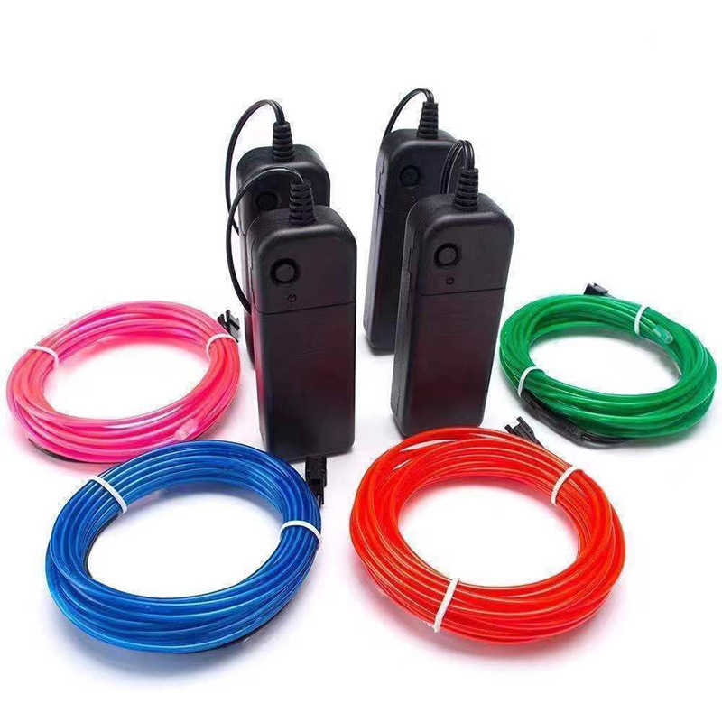 in stock wholesale EL skirt cold light 3 meters suit 5vusb driver applicable atmosphere light billboard decoration light