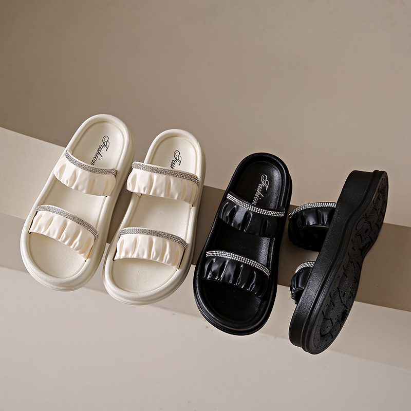 Thick-soled slippers women's summer outdoor wear fashion all-match popular Internet 2023 New ins trendy non-slip women's beach sandals