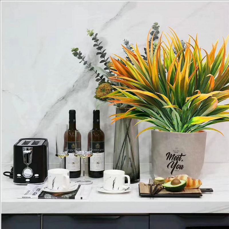 Cross-border Amazon simulation gladiolus Leaf Mall hotel plant wall accessories home living room bedroom desktop display