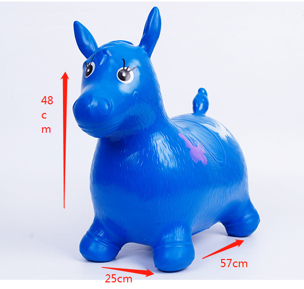 Factory children's pvc inflatable toys rubber jumping horse collection outdoor toys thickened extra large foreign trade Wholesale