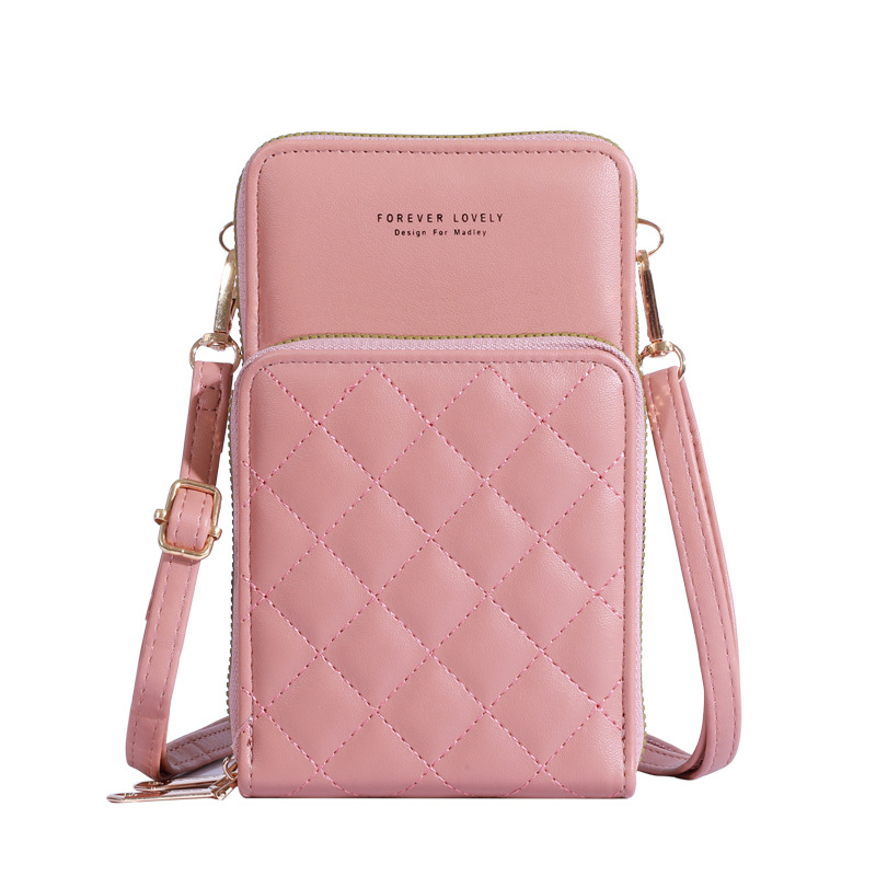 2023 New Large Capacity Multi-functional Fashionable Simple Shoulder Bag Crossbody Double Zipper Mobile Phone Bag Women's