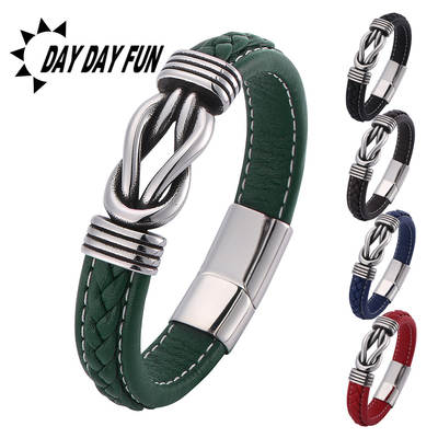 [Explosions] European and American cross-border punk personality bracelet retro cool interlocking magnetic bracelet primary source