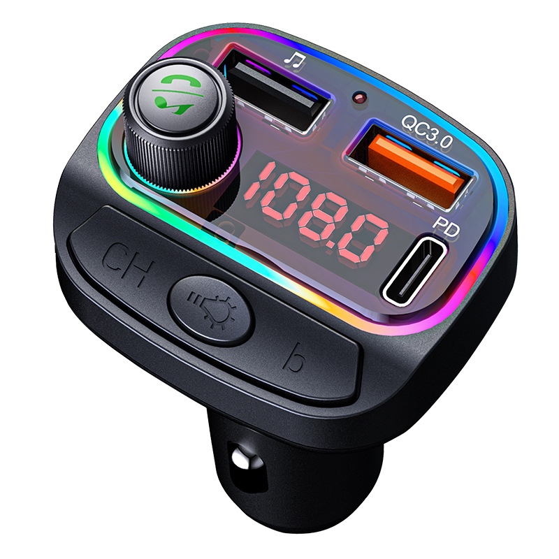 Car mp3 Bluetooth player C14/C15 headlamp effect PD/QC3.0 fast charge Bluetooth hands-free fm transmitter