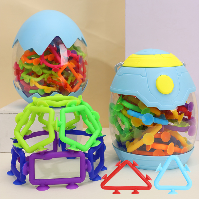 Cross-border Hot-selling Science and Education Geometry Series Children's Educational and Variety Matching Building Blocks Suction Sticky Sticky Music DIY Toys