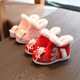 Girls' Winter Fleece-lined Embroidered Shoes Antique Children's Warm Hanfu Shoes Chinese Style Girl's Snow Boots Big Cotton Boots