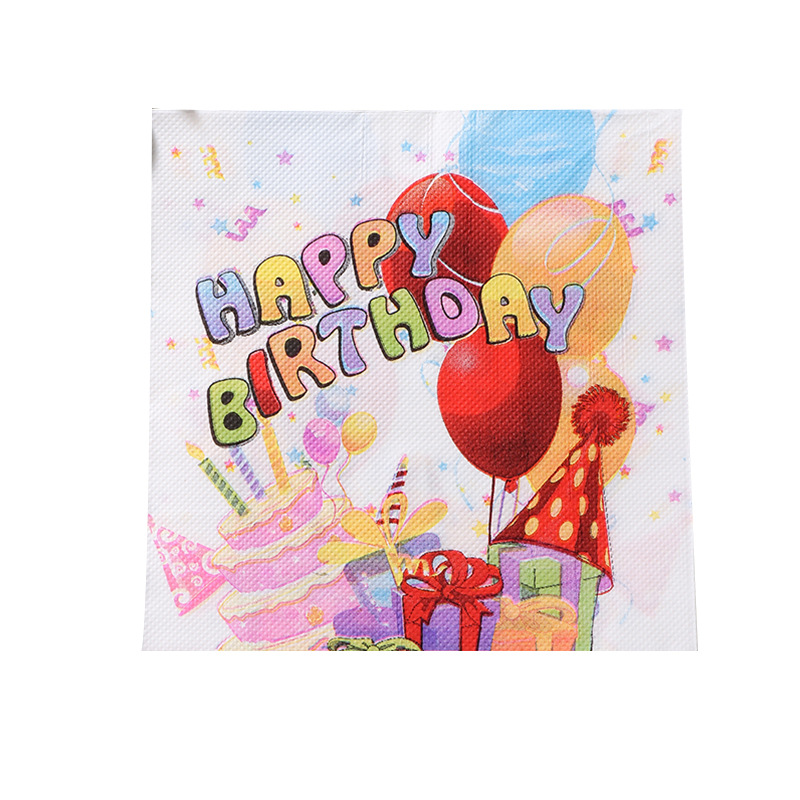 Colorful creative theme happy birthday printed napkin birthday theme napkin Castle tissue