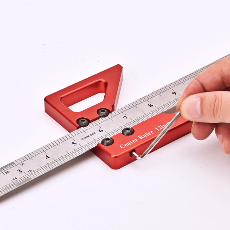 Woodworking center drawing ruler round center marking ruler Scriber square ruler angle ruler measuring tool measuring auxiliary tool fengsen