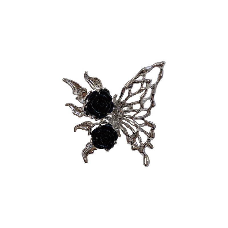 Black Rose butterfly ring female European and American style cross-border fashion personality foreign trade cross-border accessories heavy industry design bracelet