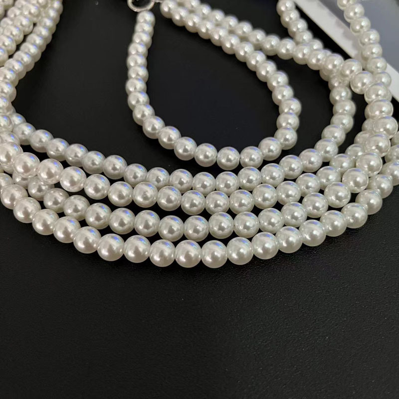 Elegant Pearl Hanging Neck Chain diy Mobile Phone Case Crossbody Chain Handmade Beaded Wrist Rope Universal Mobile Phone Gasket