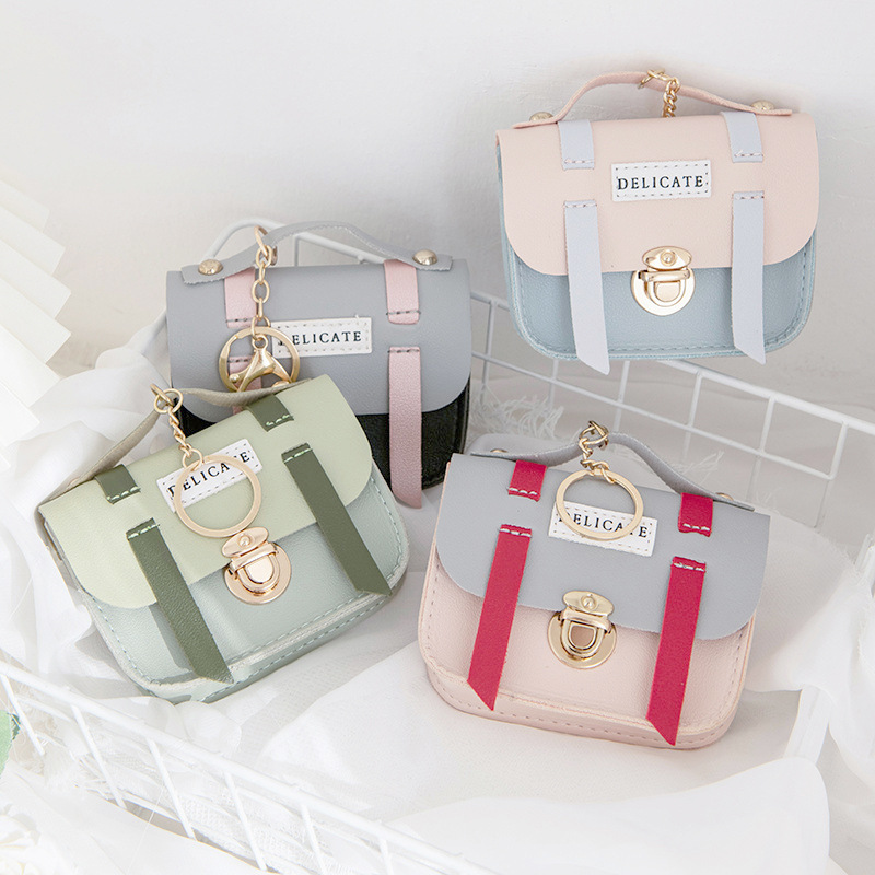 Coin purse wholesale cute female creative mini bag cover lock coin bag keychain pendant small wallet