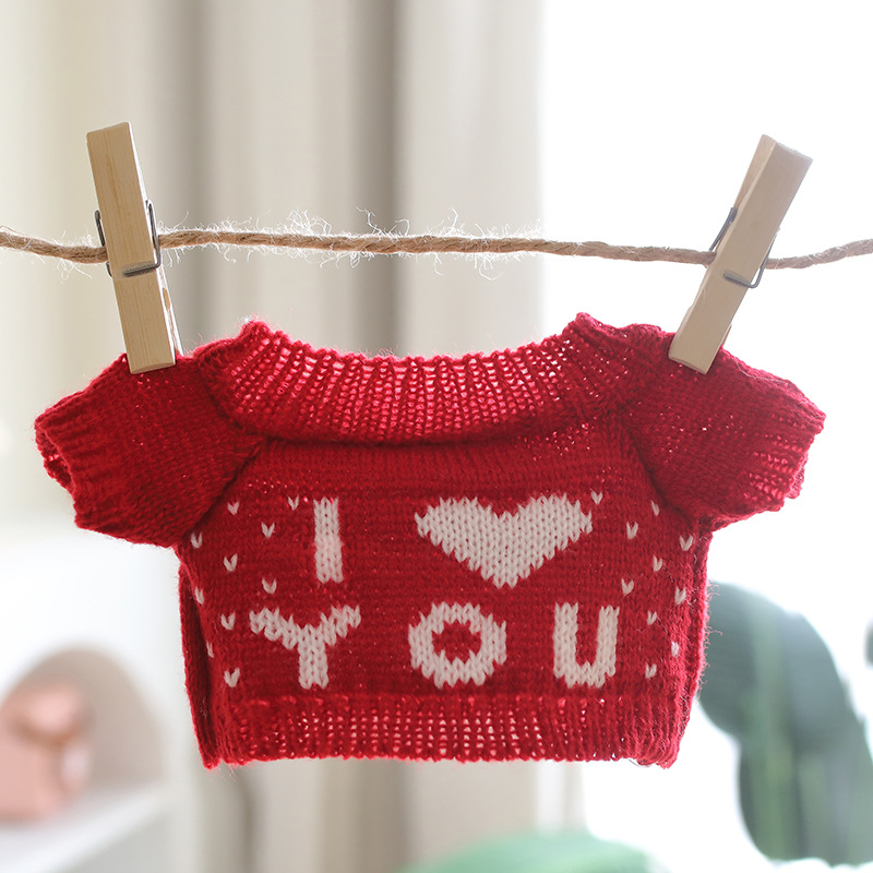 Little Bear Clothes Cotton Doll Doll Costume Sweater Sweater Teddy Bear 30cm Doll Plush Toy Doll