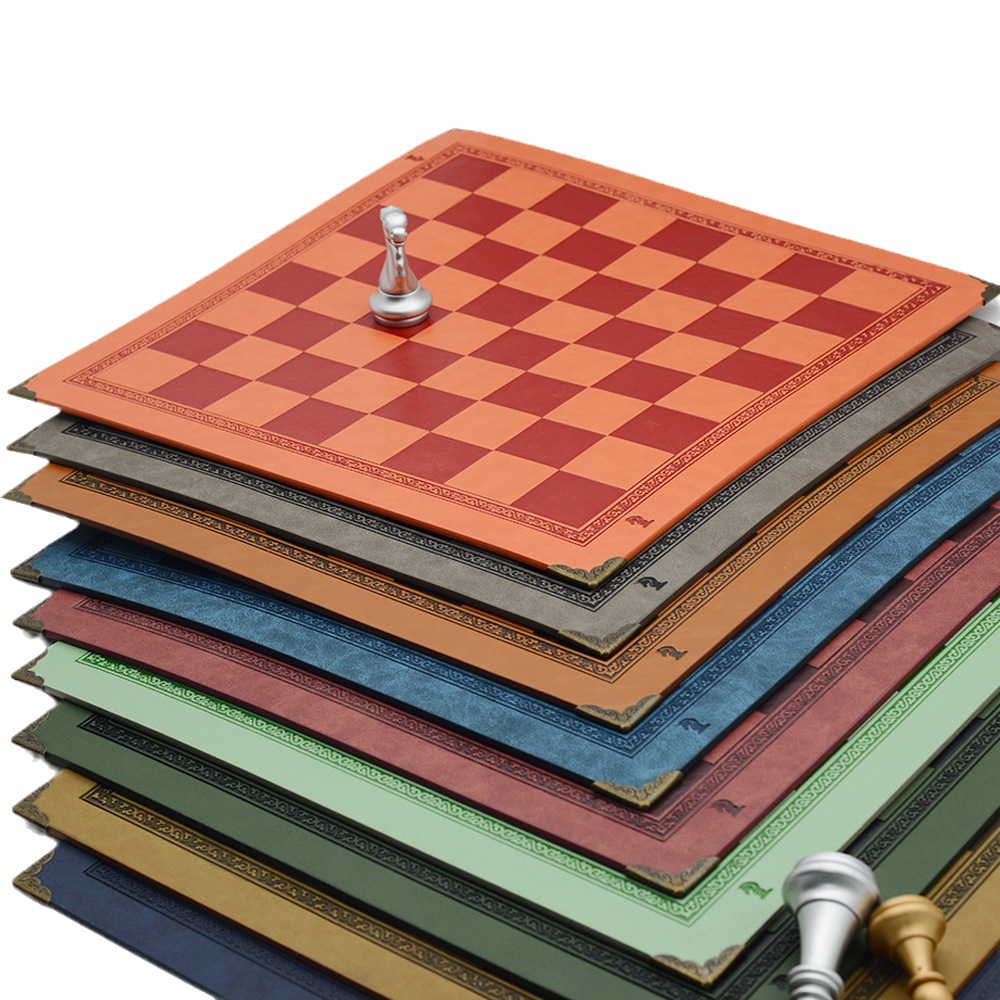 Chessboard placemat leather waterproof chess nine color optional exquisite packaging factory direct chess game puzzle