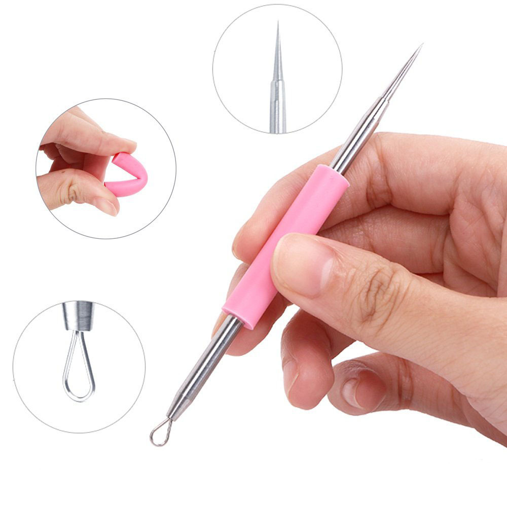 Stainless steel acne needle double-headed acne acne removal blackhead acne needle silicone beauty needle acne tools