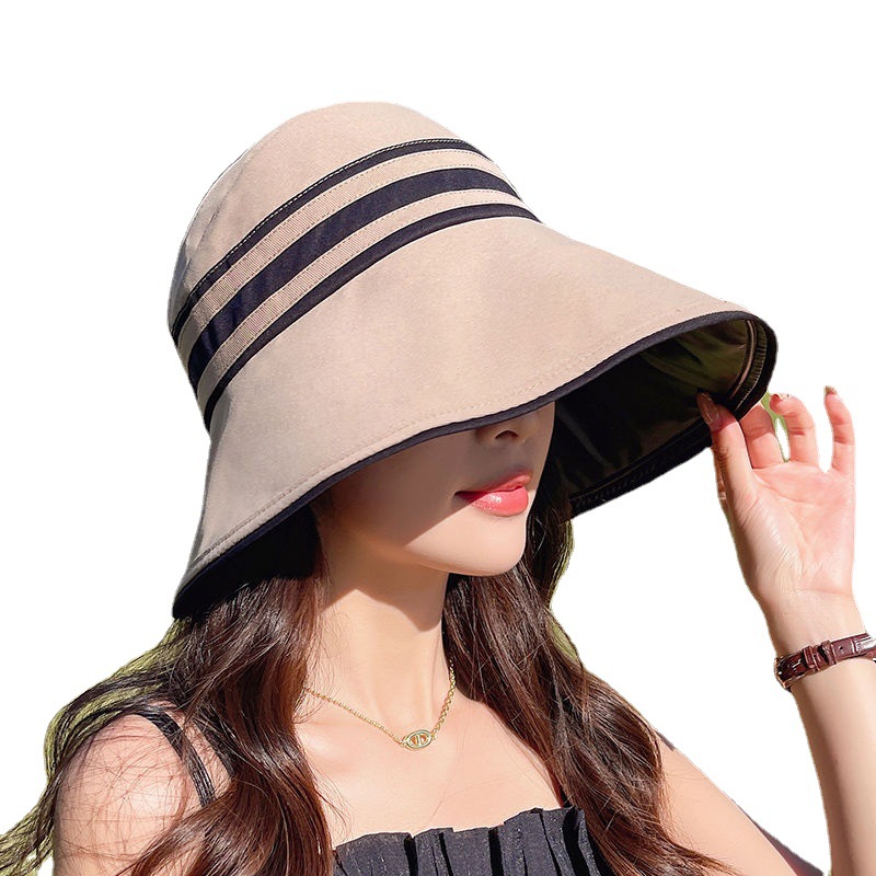 Summer Empty Top Hat Women's New Korean Fashion Sunscreen Sun Hat Outdoor UV Protection Too Brim Sun Hat