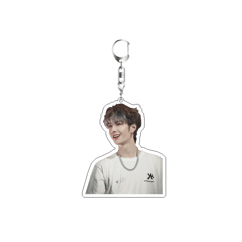 Wang Yibo acrylic double-layer keychain cute schoolbag pendant warm peripheral gift birthday gift wholesale