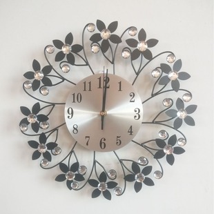 Creative wrought iron metal clock wall clock living room home decoration clock quartz clock Amazon cross-border foreign trade Wholesale