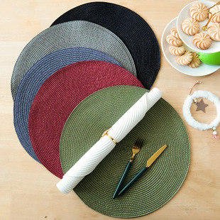 Cross-border supply pp placemats in stock for sale plain heat insulation mats