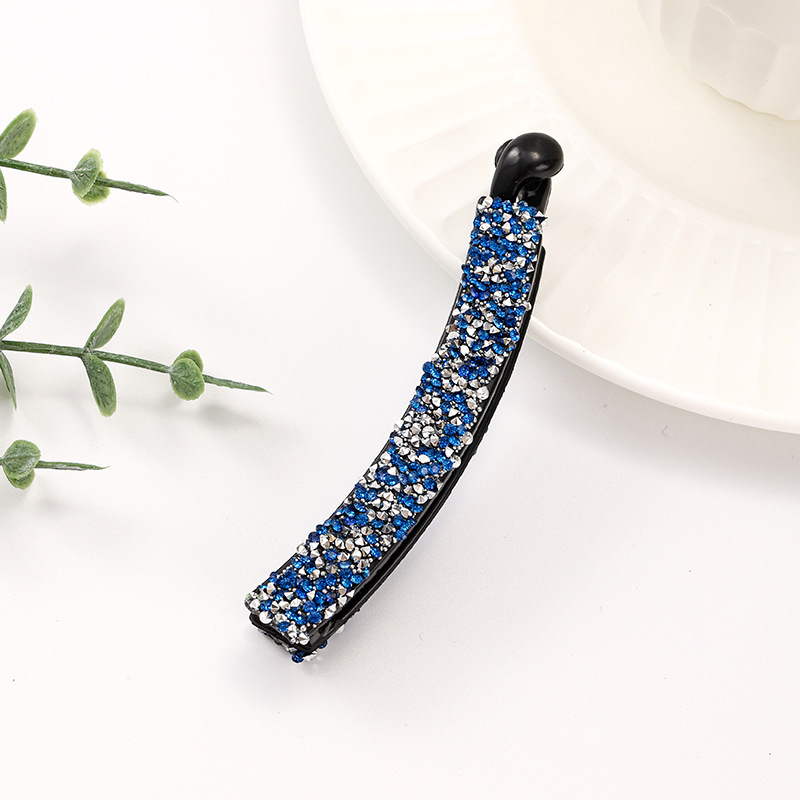 Cross-border Hot Sale Broken Diamond Pearl Hair Banana Clip Light Luxury Full Diamond High-end Fashion Pony Tail Clip Hair Accessories Hair Clip_voghion.com