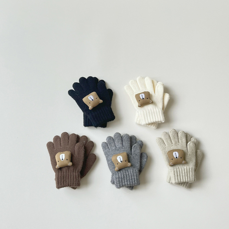 2-8 years old ~ Winter Children's gloves cute five finger warm infant boys girls kids Boys Girls baby