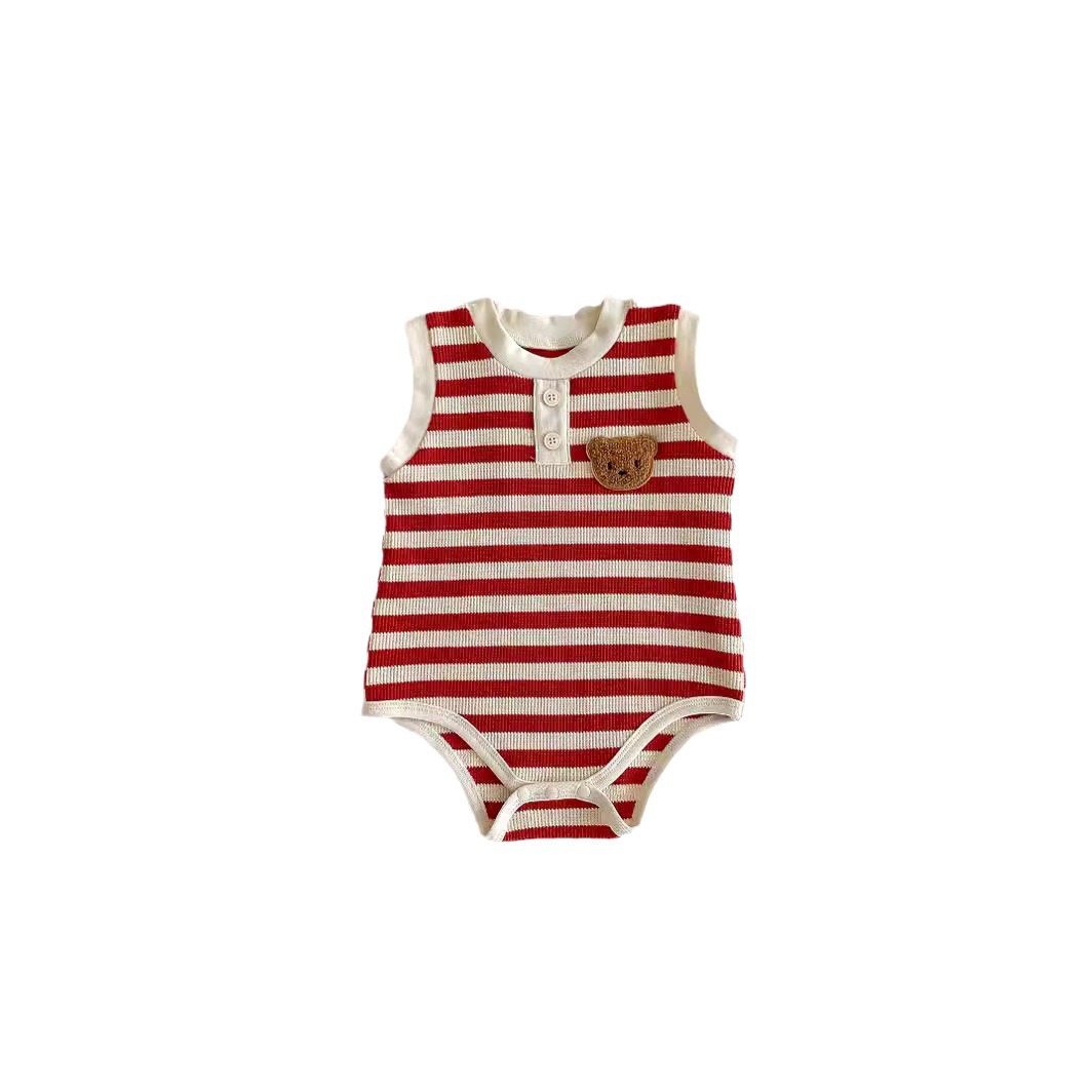 Baby clothes summer thin vest sheath female baby boy jumpsuit full moon super cute triangle romper summer