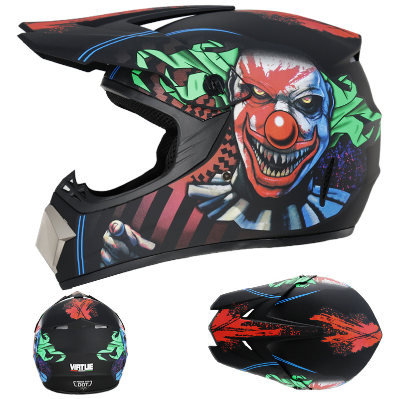 Foreign trade for [send three sets] VIRTUE kart cross-country helmet electric car helmet mountain speed drop helmet