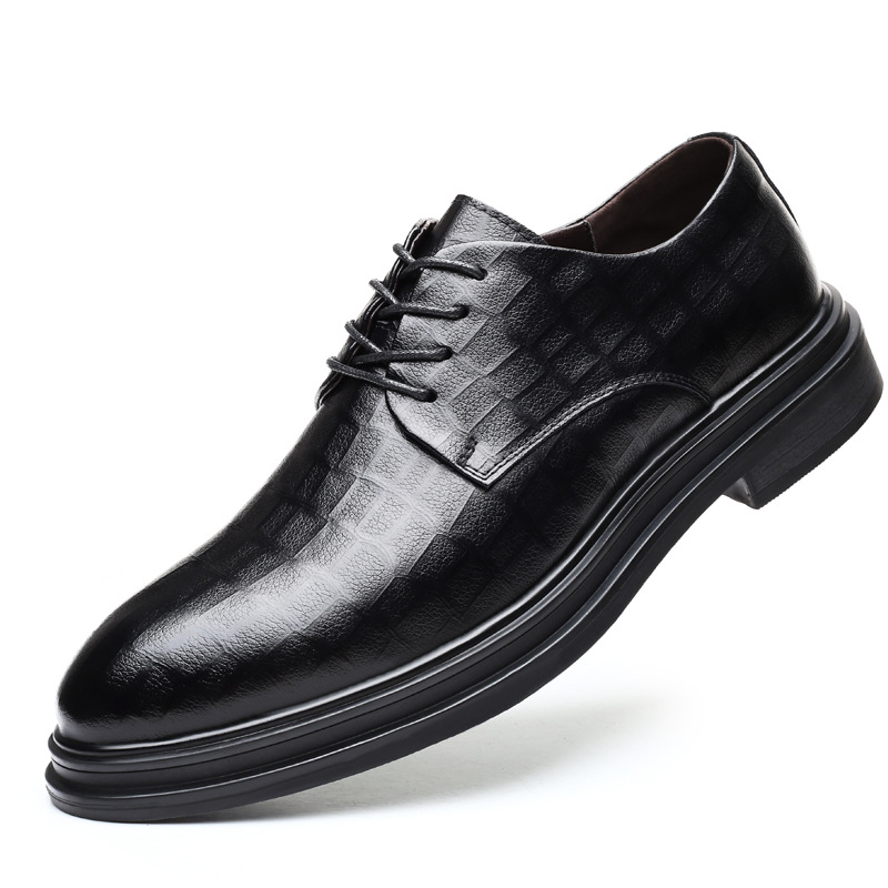 2023 Neue Leder Herrenschuhe Weiche Sohle Rutschfeste Verschleißfeste Jugend Hochzeitsschuhe Business Büro Kleid Freizeitschuhe Trendy_voghion.com