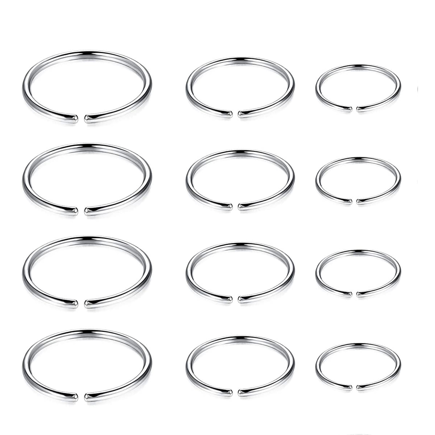 5/6 color seamless nose ring stainless steel lip ring nose nail European and American titanium steel breast ring simple nose clip jewelry manufacturers direct supply