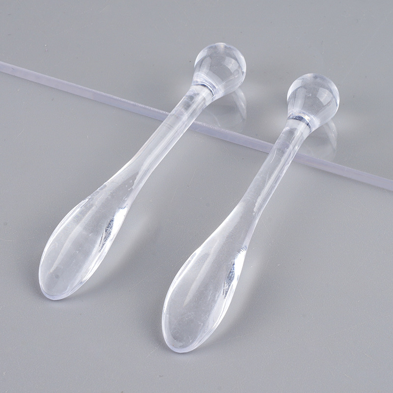 Spoon Cosmetic Sub-packing Tool Spice Spoon Round Head Transparent Massage Stick Mask Spoon Beauty Cosmetic Skin Care Plastic Spoon