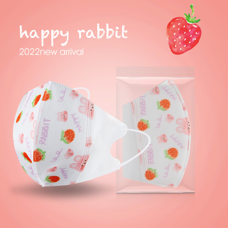 Children's 3D Three-dimensional Mask Baby Cartoon Printed Boys and Girls Students Disposable Breathable Protective Mask Summer