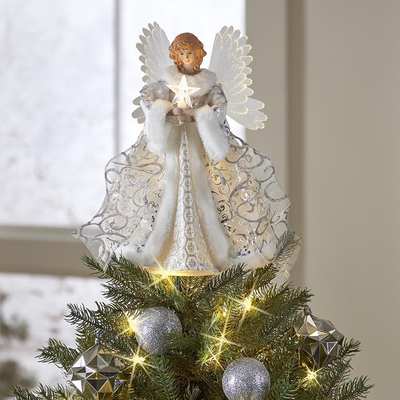 Angel Tree Topper cross-border hot golden Angel doll Tree top star Christmas Tree top decoration