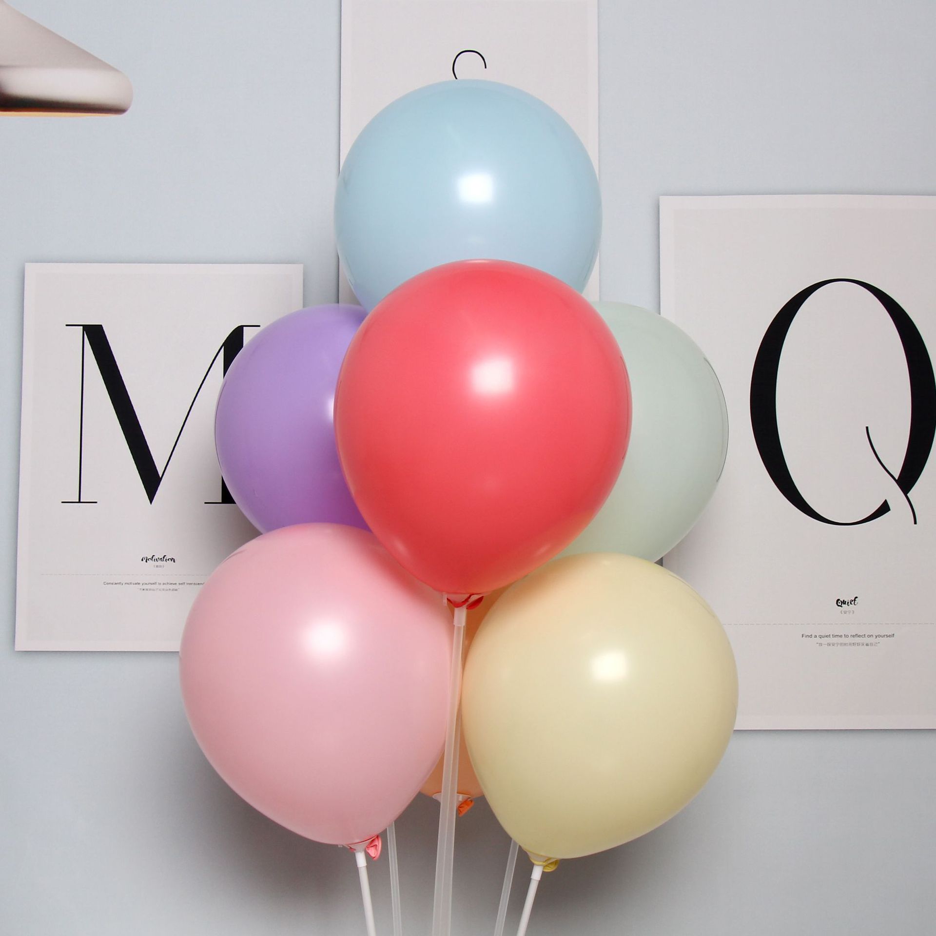 Maca color balloon 10 inch 2.2g 6 Maca color balloon single thick party decoration balloon